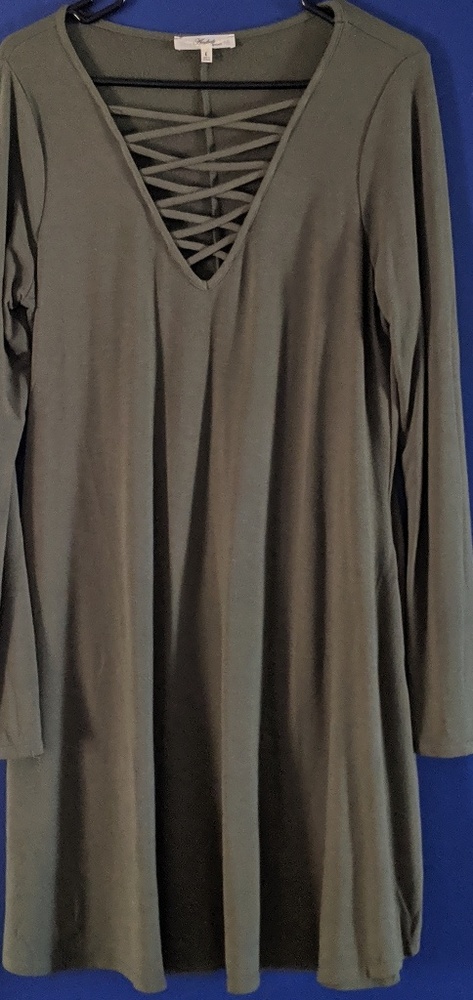 Olive Green Criss Cross Dress